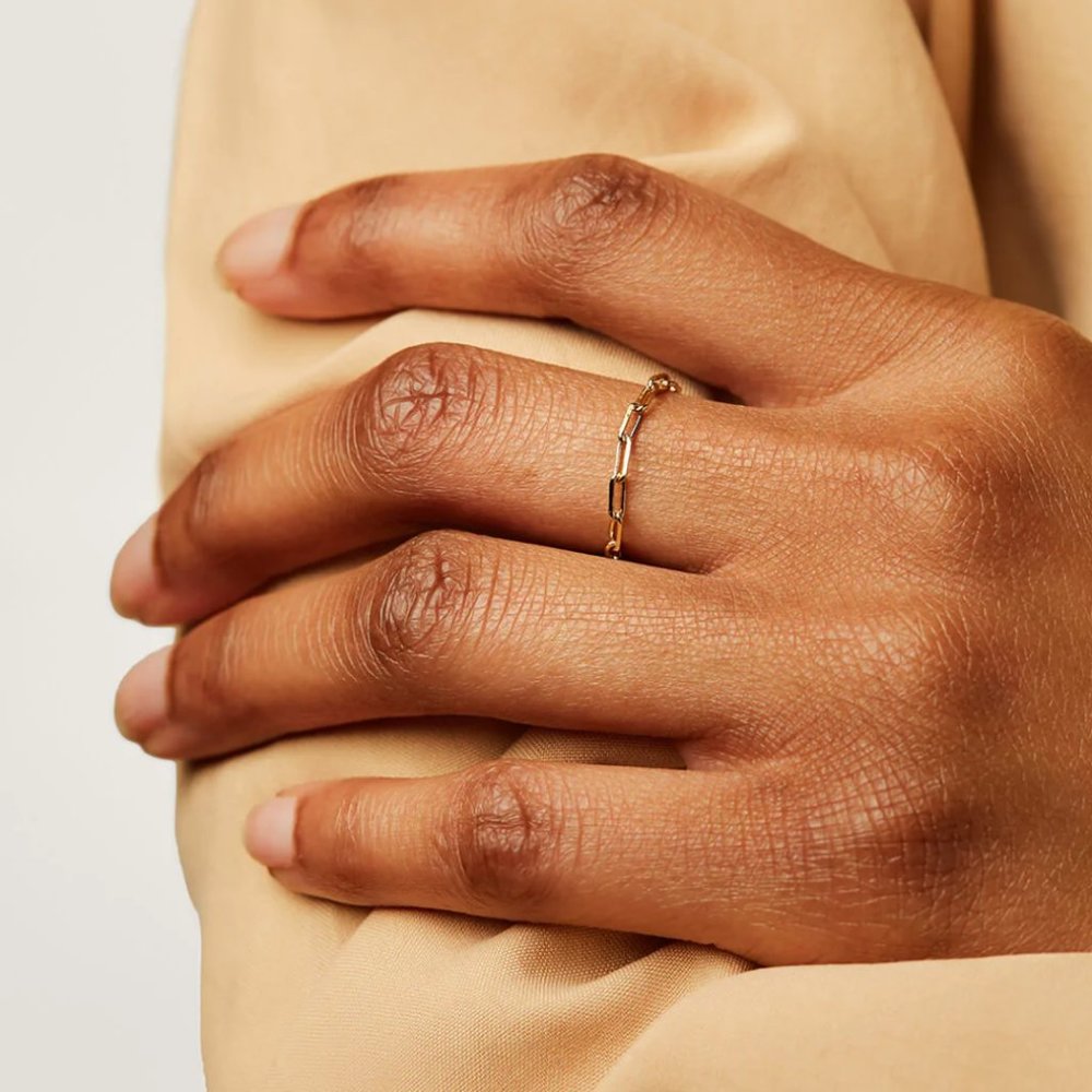 Ana Luisa Shiso Chain Ring - Size 6